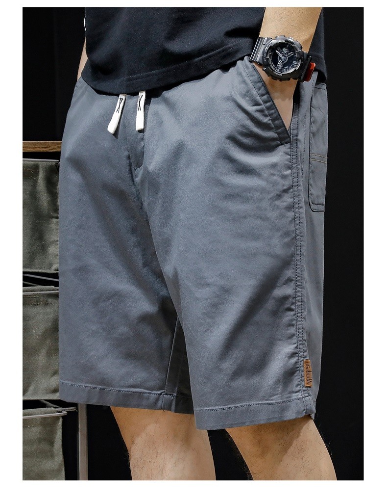 宽松大码外穿大裤衩马裤胖子肥佬夏天潮牌5分半截裤子灰色l130145斤