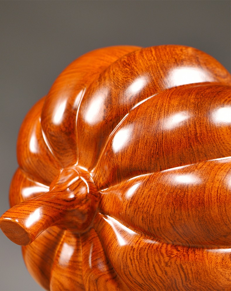 艺永轩 实木花梨木雕南瓜摆件工艺品客厅家居客厅饰品董事长总经理