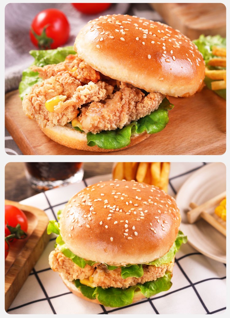 上赏劲脆鸡腿堡140g袋方便早餐冷冻半成品独立包装奥尔良风味鸡腿堡