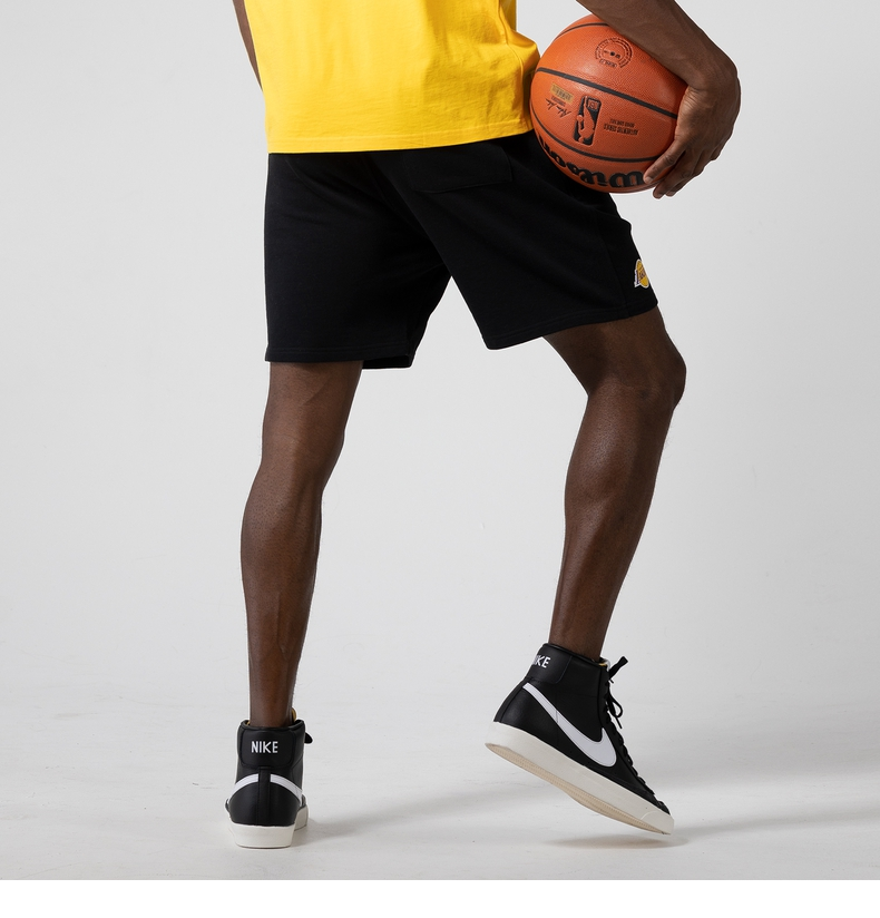 nba湖人队短裤跳跃系列男子篮球运动休闲时尚舒适针织短裤腾讯体育s