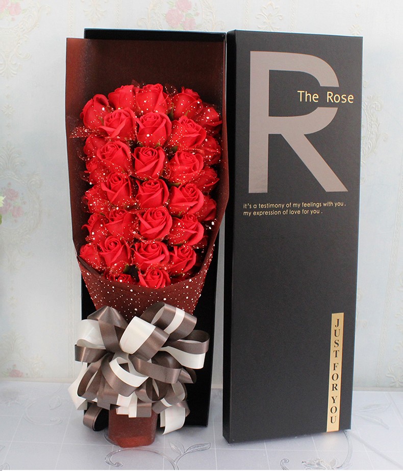 fgacct永生花香皂花生日礼物礼盒送女友老婆表白创意香皂花玫瑰花实用