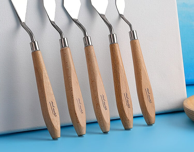 蒙玛特 油画刮刀颜料调色刀油画刀适合水粉丙烯颜料 美术绘画套装5