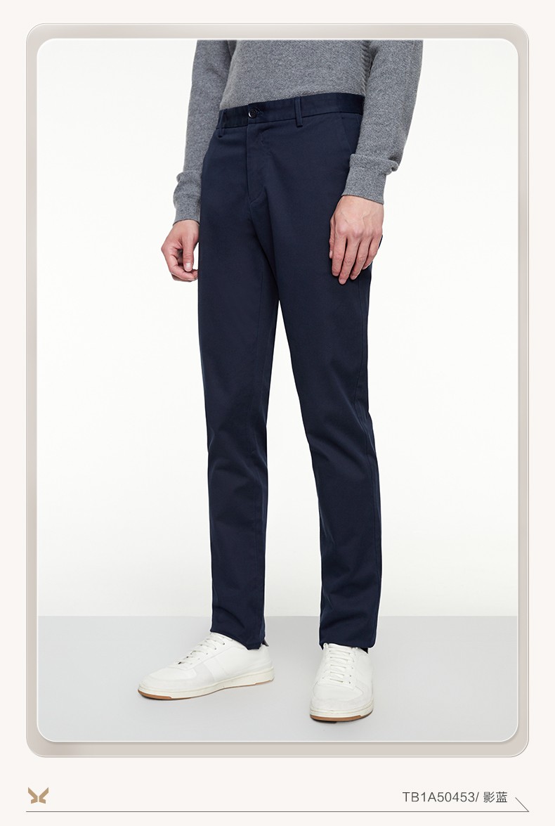 九牧王男裤休闲裤男2022春季新款商务休闲直筒中青年纯色工装裤休闲