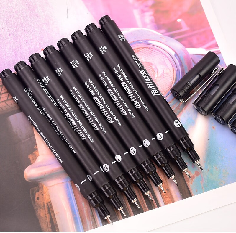 宝克绘图笔签字笔漫画手绘制作设计描图笔速写素描笔描边勾线笔005010