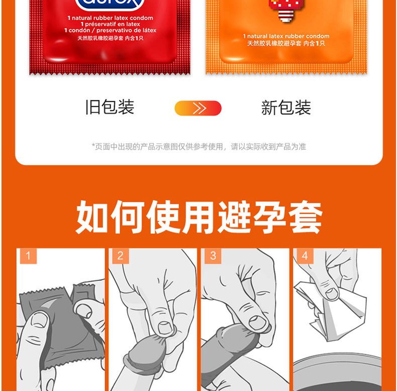 杜蕾斯durex避孕套安全套凸点螺纹情趣高潮男女用套套计生用品超薄