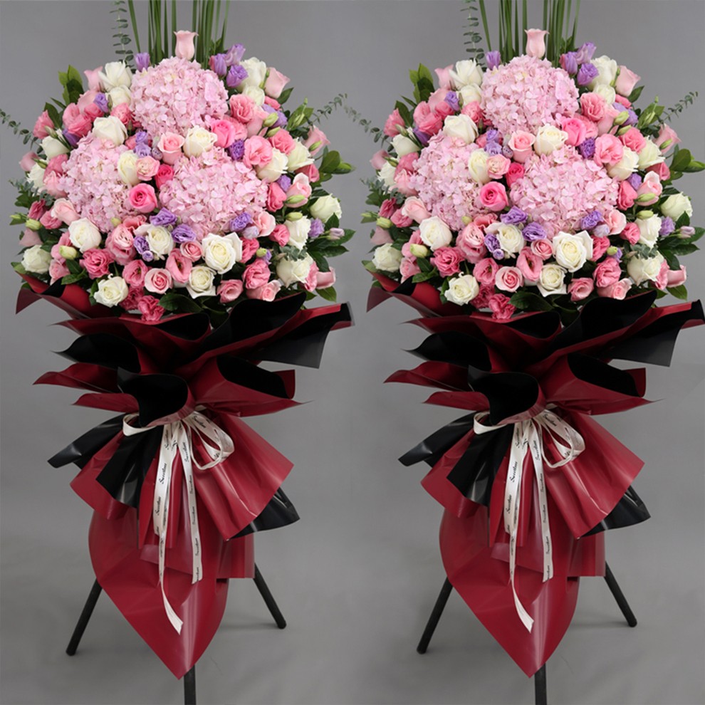 伊久开业花篮一对或一个鲜花速递全国同城乔迁开业礼品开张大吉领导