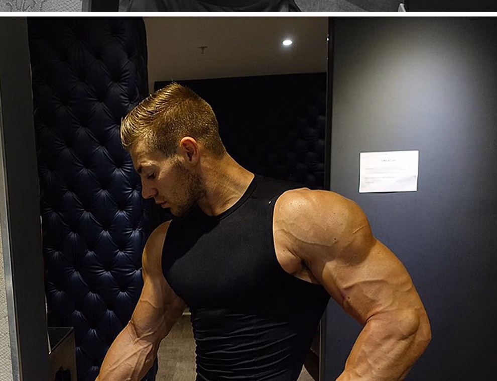 Muscle Fitness Brothers Summer Sleeveless Sports Vest, Men's Quick Dry Running Training Elastic Breathable Tights_viptrois.com