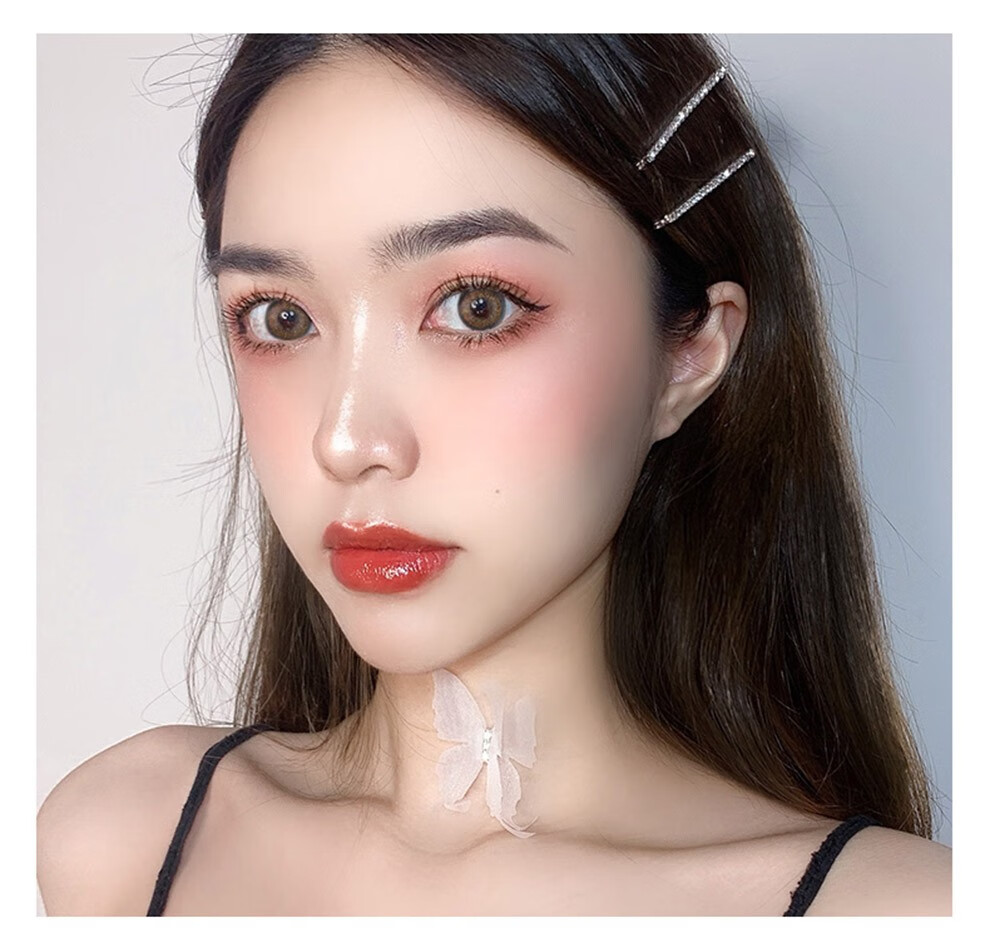 美瞳2片装年抛自然混血美瞳年抛女半年抛非日抛彩色隐形眼镜大小直径