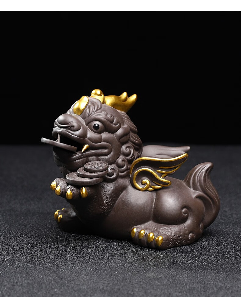 小情风xiaoqingfeng紫砂茶宠摆件精品可养招财貔貅麒麟手工茶道茶盘