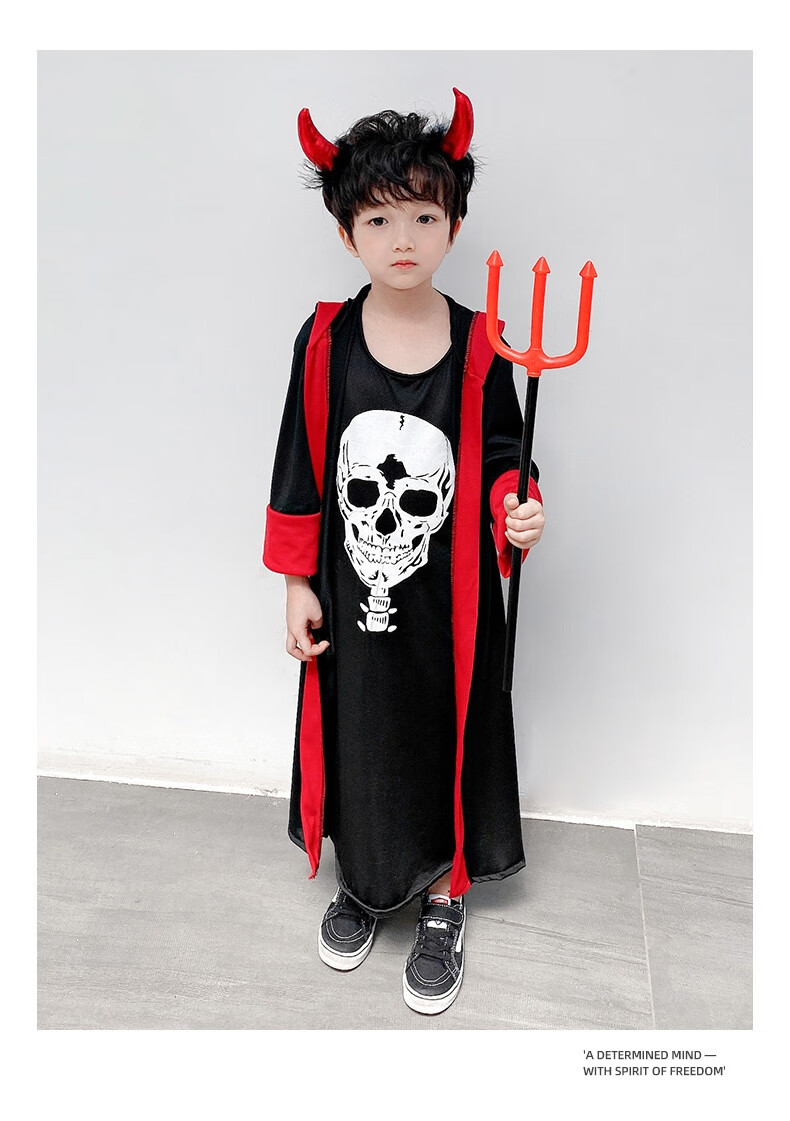 儿童小恶魔装扮万圣节服装cosplay男童女童衣服万圣夜 女款衣服 110cm