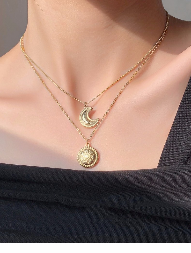 卡玛伦kamalun品牌情侣项链18k金色潮简约气质冷淡风网红锁骨链520可