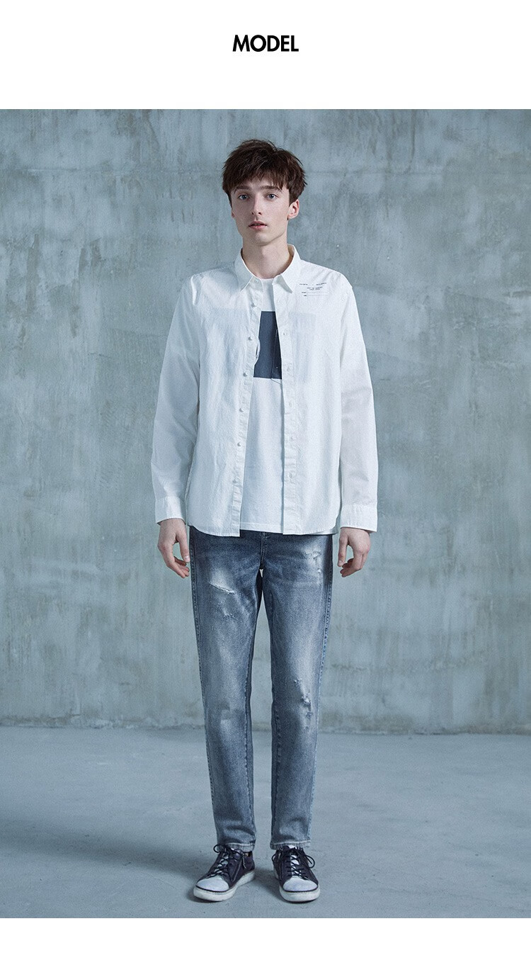 riverstone男装2022男士春秋低腰小脚牛仔长裤子男潮牛仔蓝29