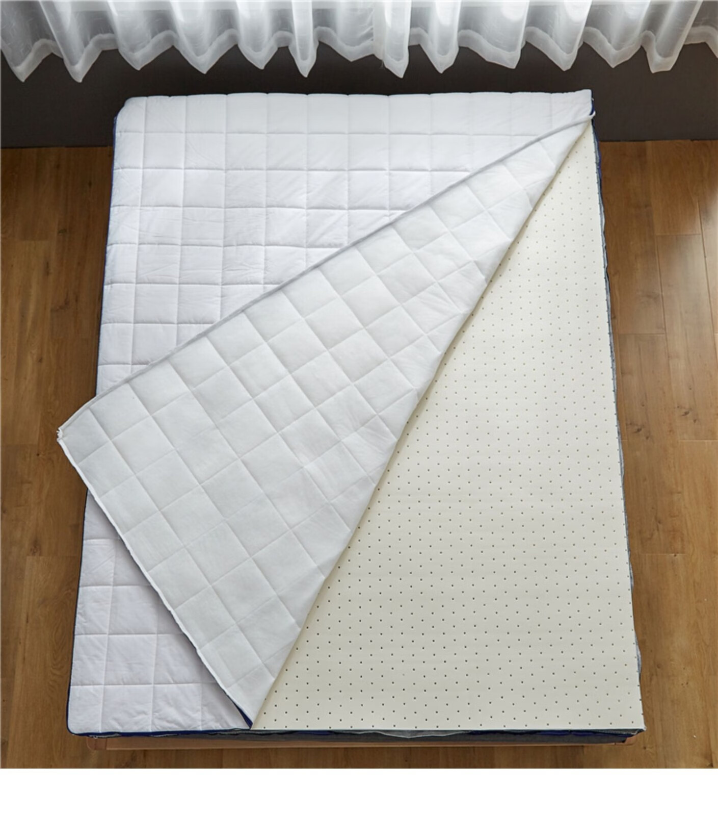 柚言家纺 天然乳胶床垫软垫薄款2cm床褥垫子全棉床垫薄款垫子3cm 乳胶