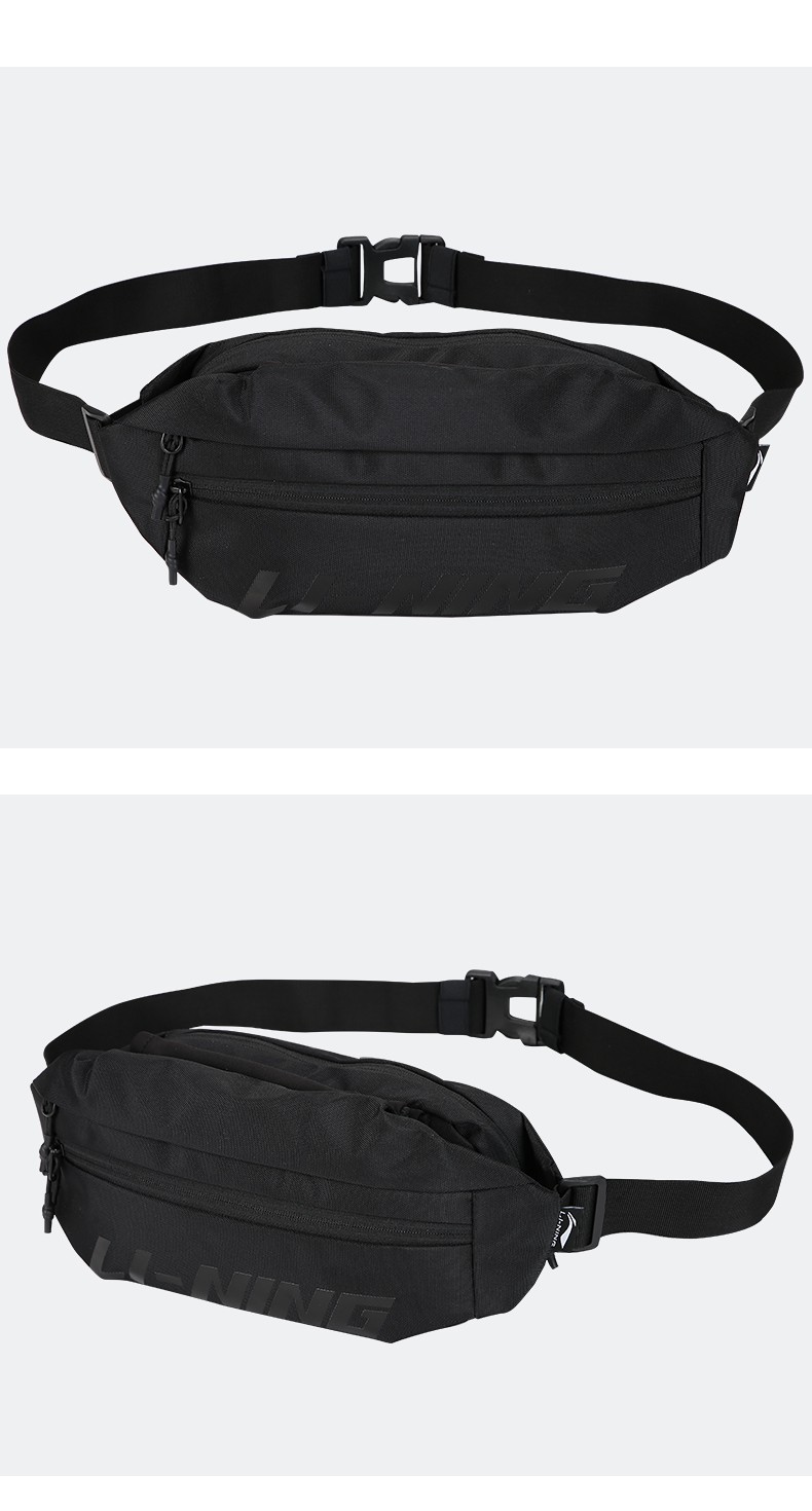 李宁lining腰包斜挎包男女同款胸包时尚系列运动单肩包便携出游旅行包