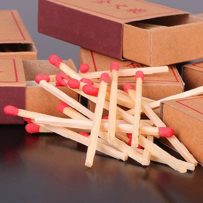 zp户外烟具火柴老式复古怀旧洋火柴盒火柴梗民用火柴棍创意艺术火柴棒