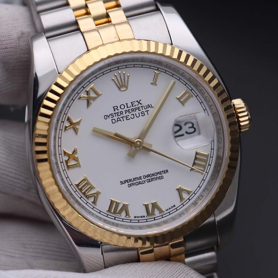 【二手95新】劳力士日志型系列116233白盘自动机械36毫米男表手表钟表