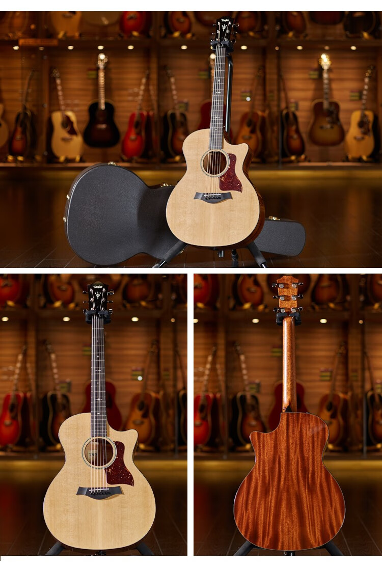 世音琴行taylor114214314414514ce限量民谣电箱木吉他414cer玫瑰木v型