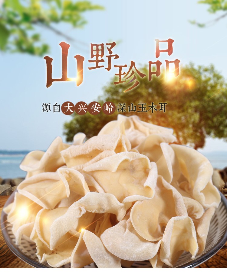 武夷山竹耳竹耳菌白玉木耳白竹菇白木耳500g