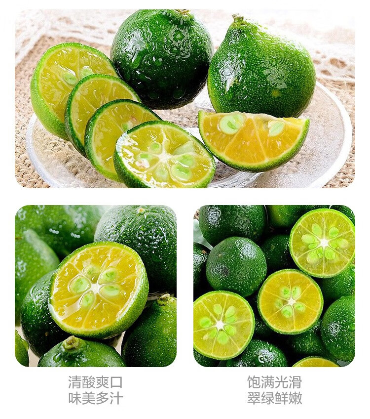 新鲜皮薄多汁小青柠海南小青桔青青桔柠檬奶茶水果批发 5斤小青桔 2斤