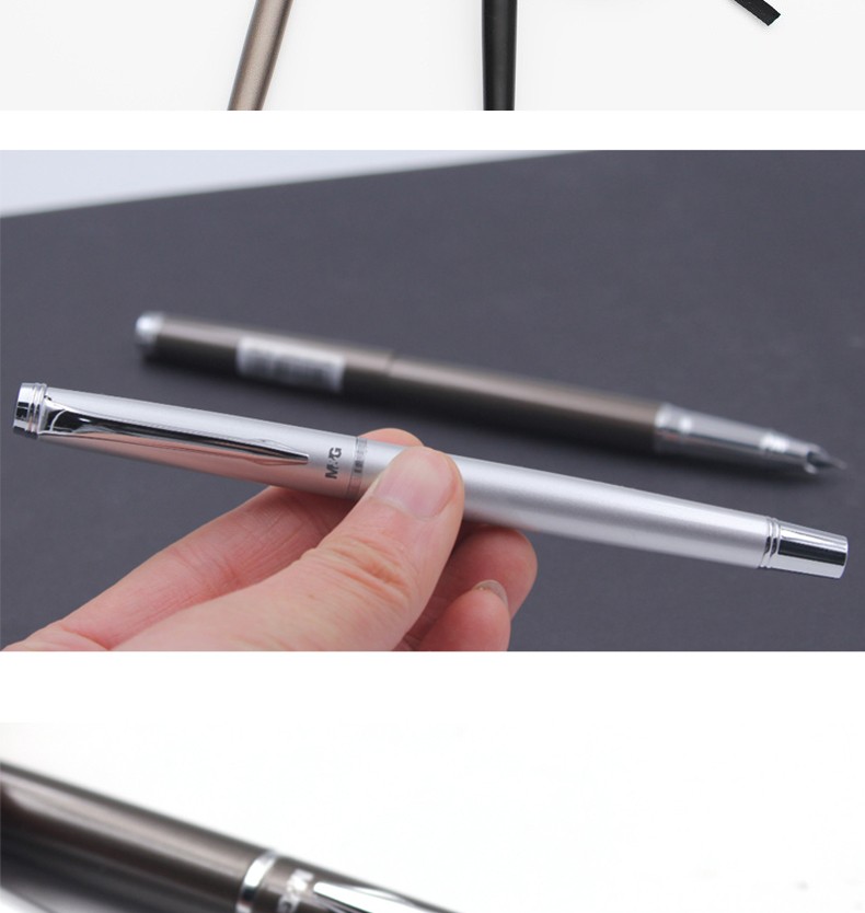 晨光m&g文具本味小灯管钢笔 透明笔杆吸墨钢笔 男女学生签字笔书法