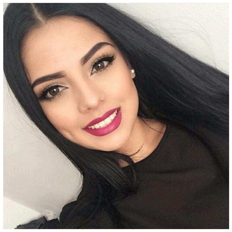 天使丝丝欧美假发女渐变黑色中分长卷发长直发大波浪化纤发非洲头套