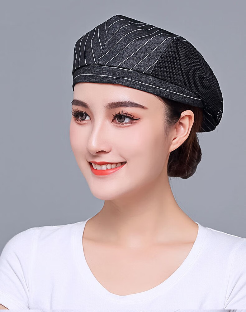郗德鑫服务员工作帽子男女定制logo牛仔帽透气网饭店西餐厅烘焙蛋糕店