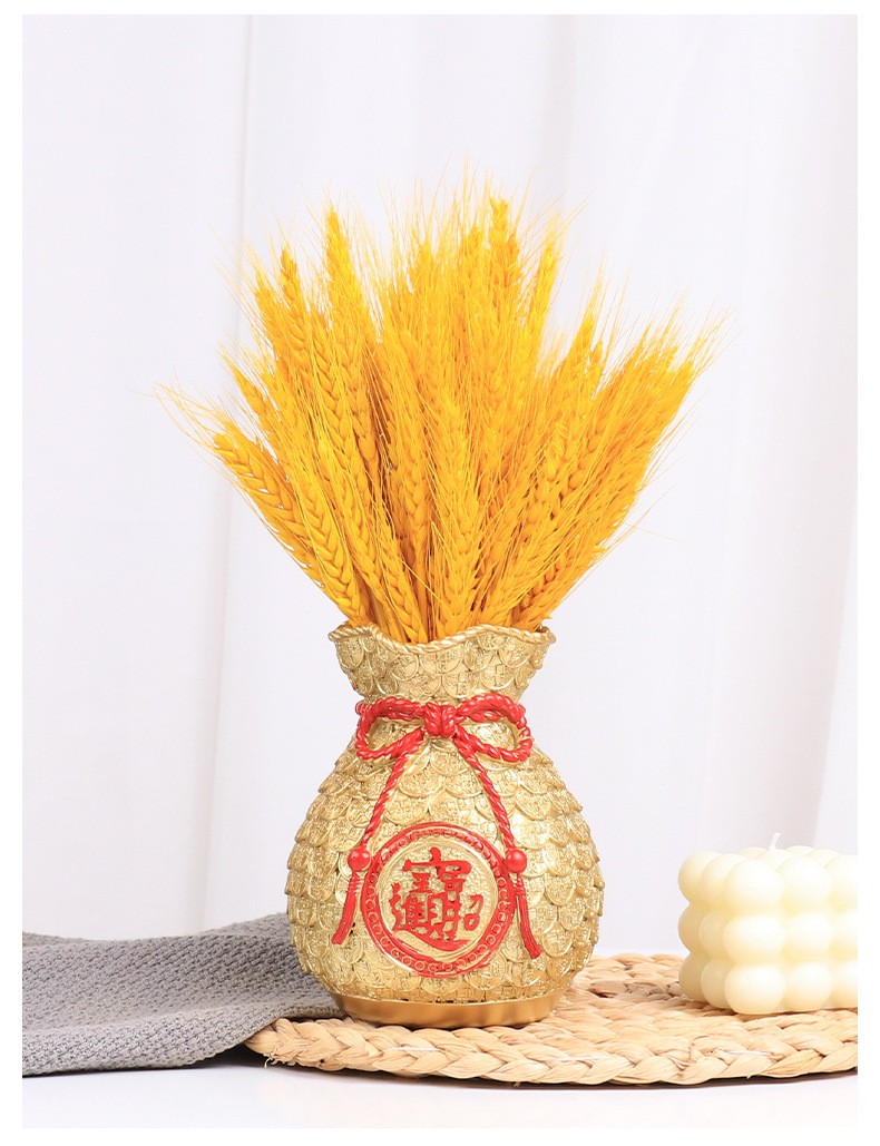洳芯 麦穗大麦 招财摆件 工艺品客厅玄关酒柜电视柜开业福袋装饰品