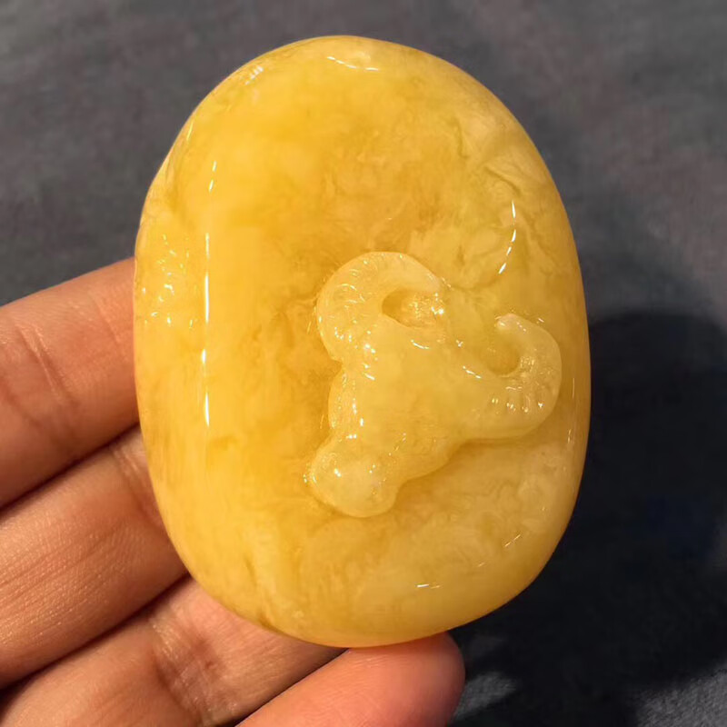 慈心缘 天然蜜蜡满蜡牛吊坠 纹理清晰漂亮蜜蜡琥珀挂件男女项链挂件