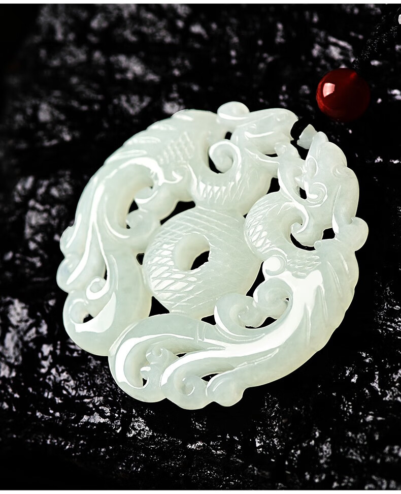 【618提前购】yunitongxing 和田玉双龙护主玉佩玉石吊坠仿古玉佩男