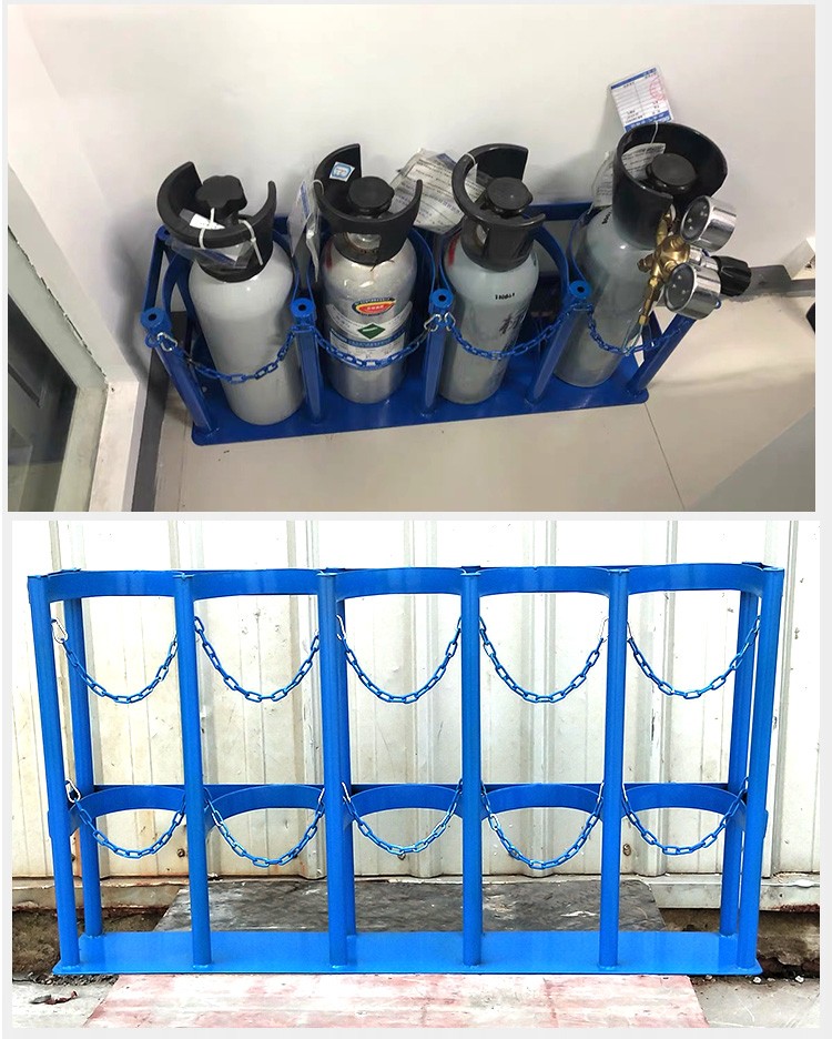 钢瓶固定架乙炔瓶8l10l支架医院教学楼实验室40气瓶固定架放倒架氮气