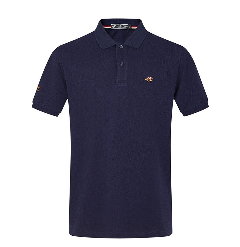londapolo伦德保罗男士短袖polo衫男纯棉2022夏季新款翻领纯色休闲