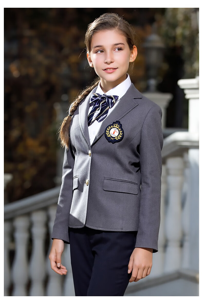 圣世才子 儿童校服套装女童半身百褶裙男童西装中小学生校服班服幼儿