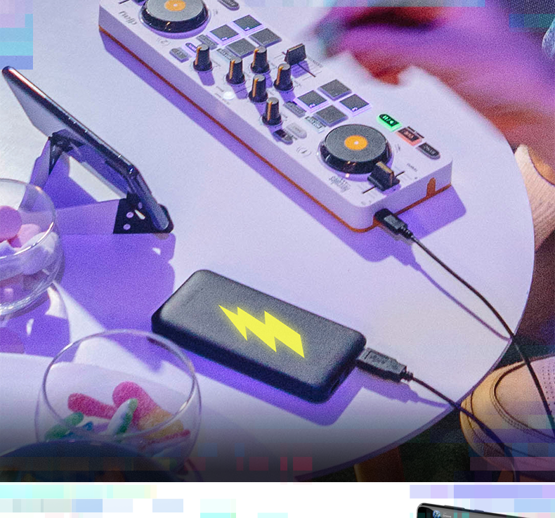 嗨酷乐(hercules) 嗨酷乐djcontrolmix迷你入门级dj打碟机蓝牙连接