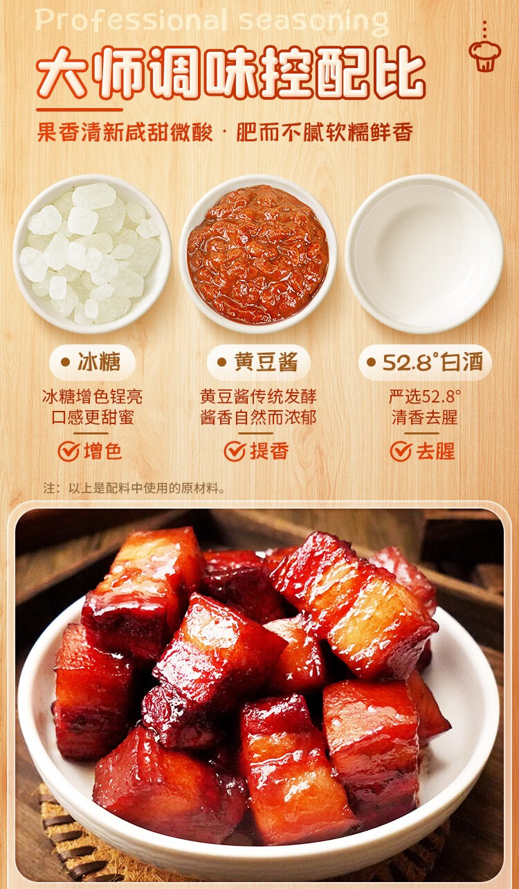 好人家樱桃红烧肉调料100克川菜调味包红烧排骨菜谱式调料 樱桃红烧肉