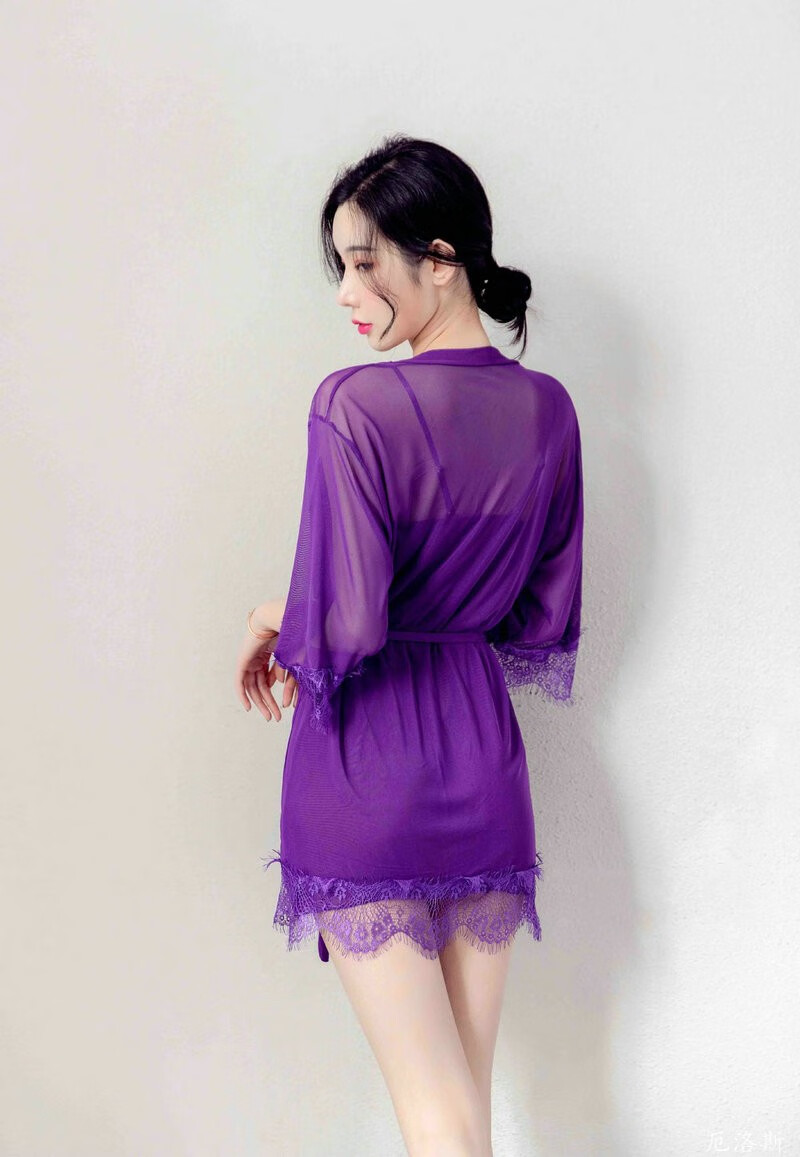 厄洛斯女士情趣内衣宽松大码诱惑吊带性感蕾丝睡衣家居睡裙套装网衣