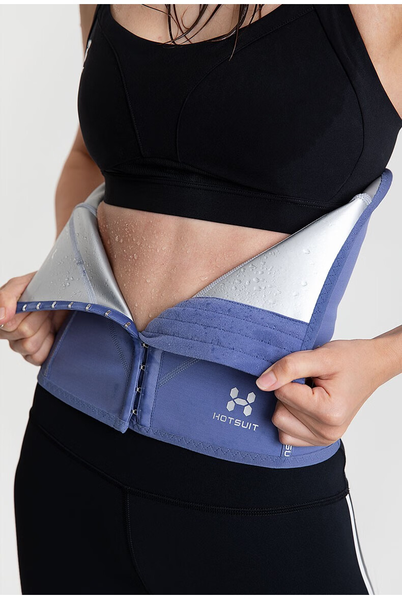 hotsuit束腰带女运动塑身衣健身护腰封收腹聚热瘦腰产后塑形矿物黑xs