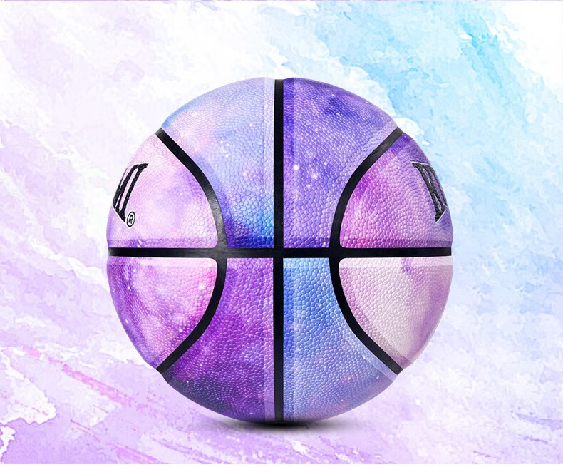 狂迷梵高星空篮球成年儿童女子耐磨室外蓝球青少年定制星月夜标准7号