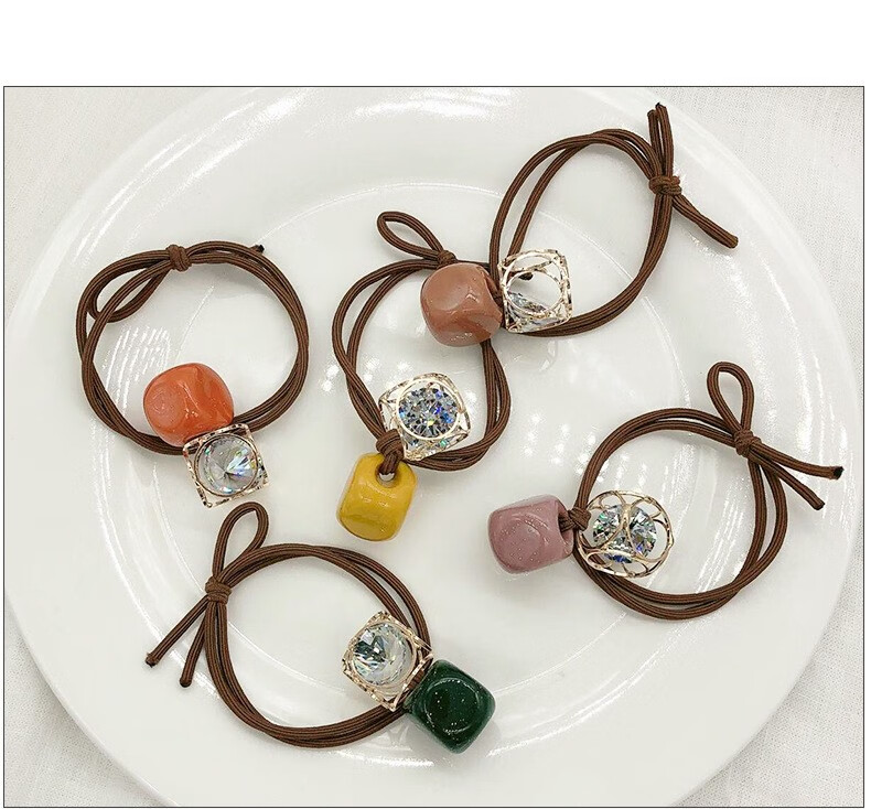 brangdy头绳女ins网红镂空水晶发圈水钻小皮筋女橡皮筋扎头发韩国东