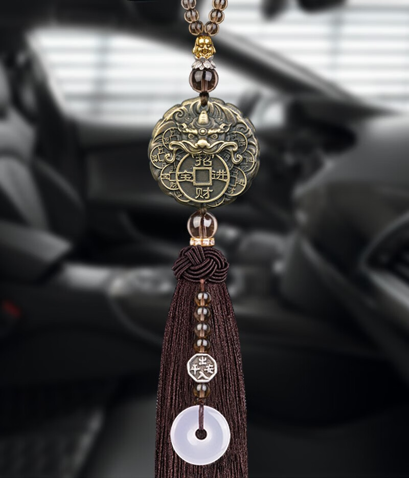 卡丽蒂貔貅汽车挂件纯铜高档新款车内饰品车载挂饰车上后视镜吊坠创意