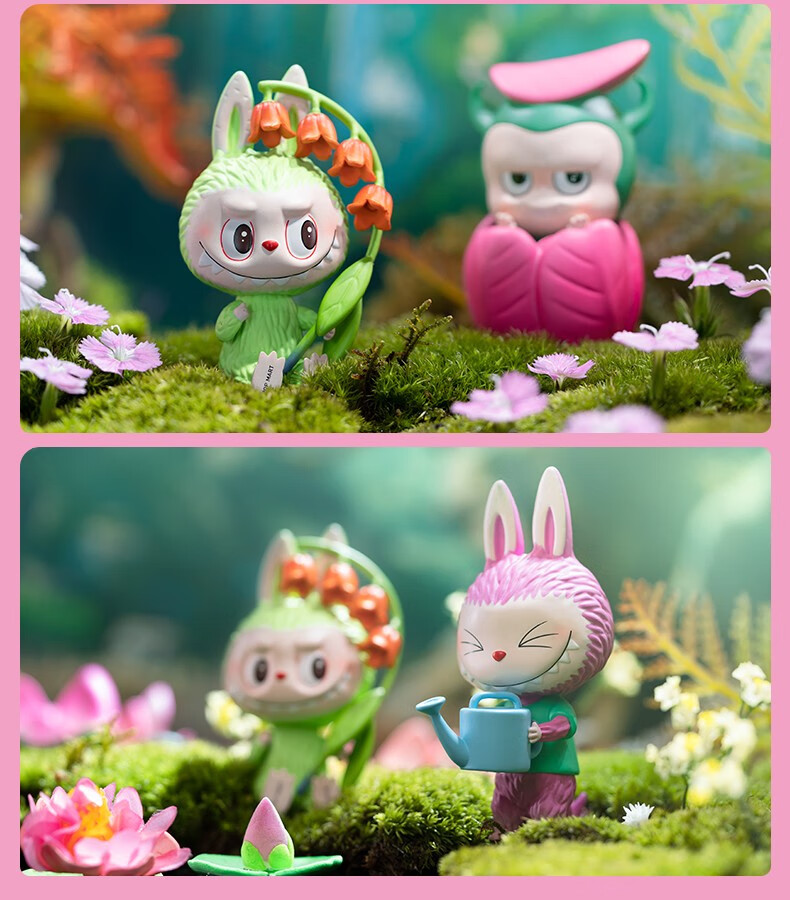 labubu花之精灵系列拉布布手办公仔娃娃指定款确认款睡莲
