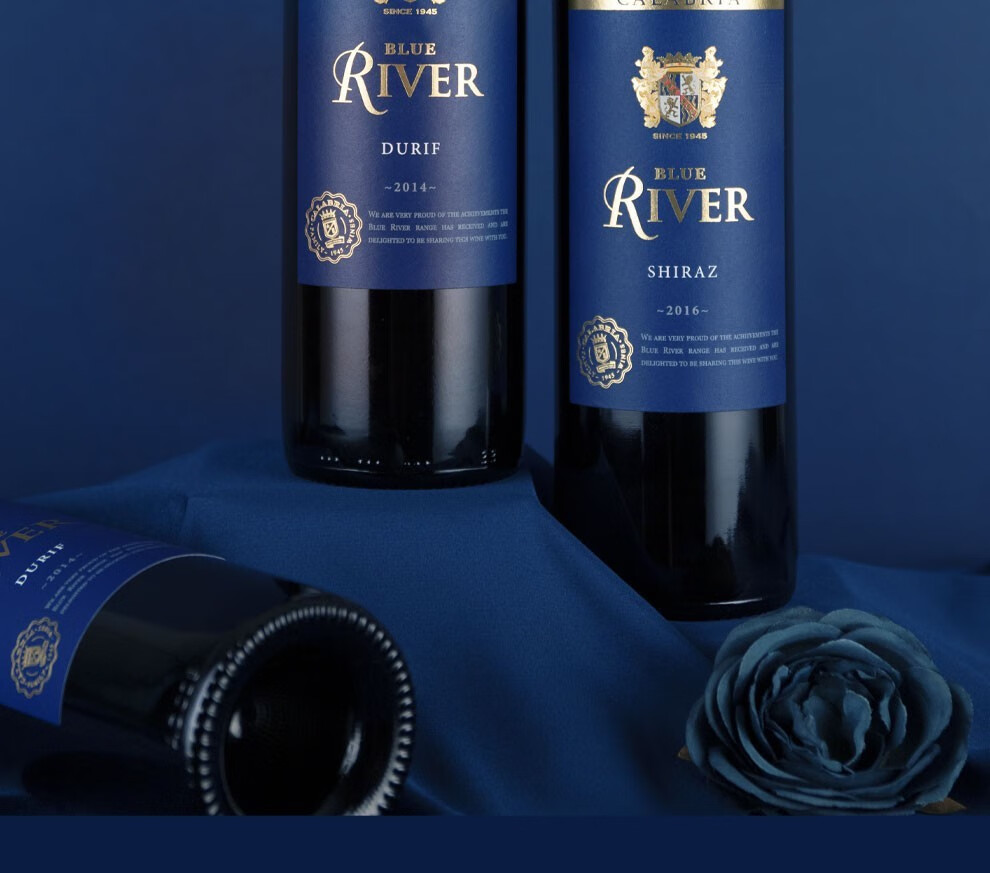 金奖澳佳蓝河blueriver蓝标黑比诺杜里夫干红葡萄酒澳洲原瓶进口红酒