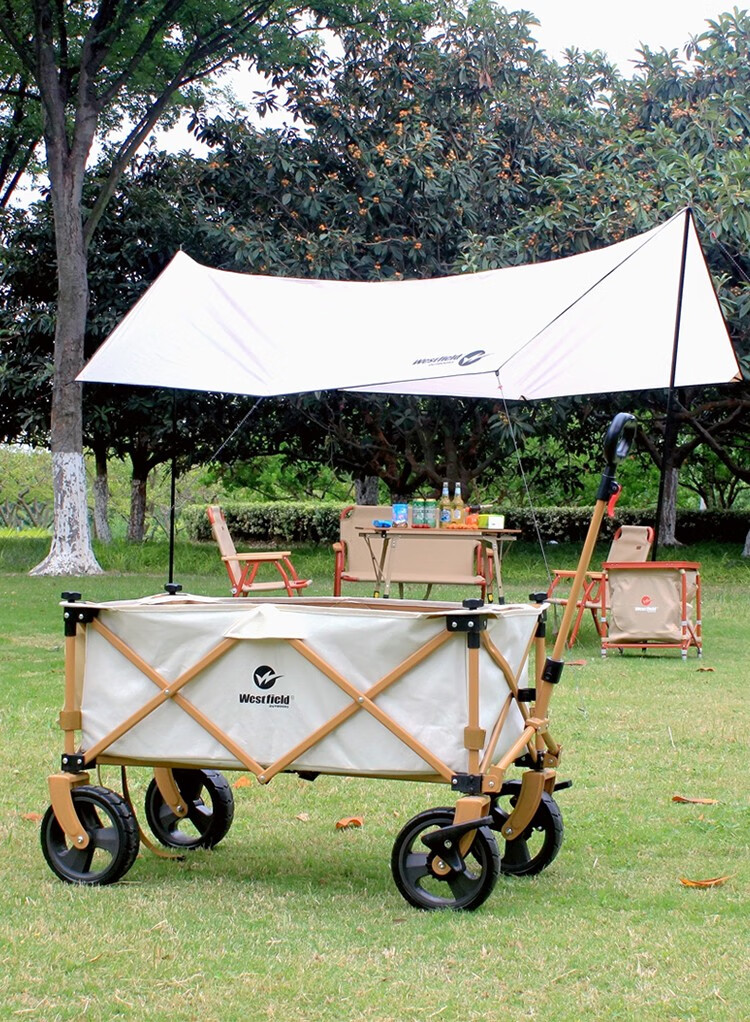 我飞户外露营拉车营地拉车野营小拉车野餐折叠推车越野便携买菜车拖车