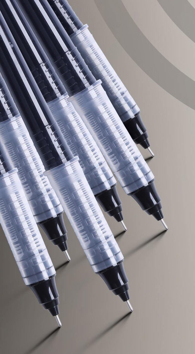 晨光文具直液式走珠笔全针管型式速干巨能写大容量黑