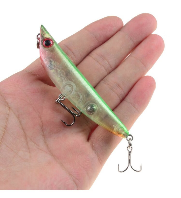 85g水面系之字狗路亚饵铅笔假饵8cm远投撞水波爬塑料硬饵y24028厘米85