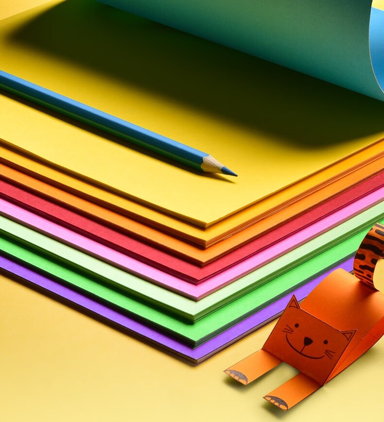 彩色硬卡纸4k手工学生儿童幼儿园手工制作材料白色卡纸a4彩纸a3手工纸