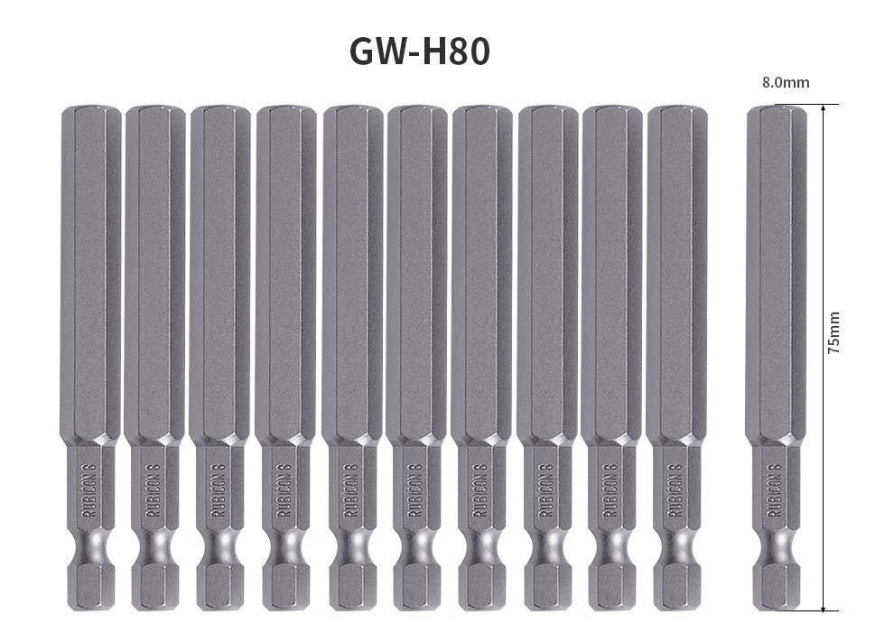 日本罗宾汉内六角批头夹头六角批嘴风批咀气动螺丝刀头单支头子gwh404