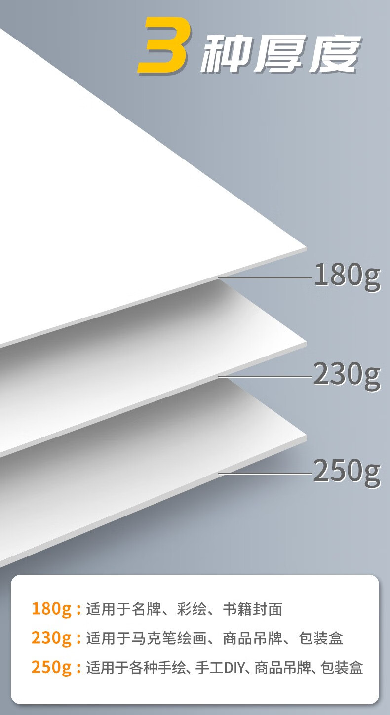 白卡纸硬纸板白色卡纸硬卡纸荷兰柏伦斯白卡美术专用马克笔画画手绘