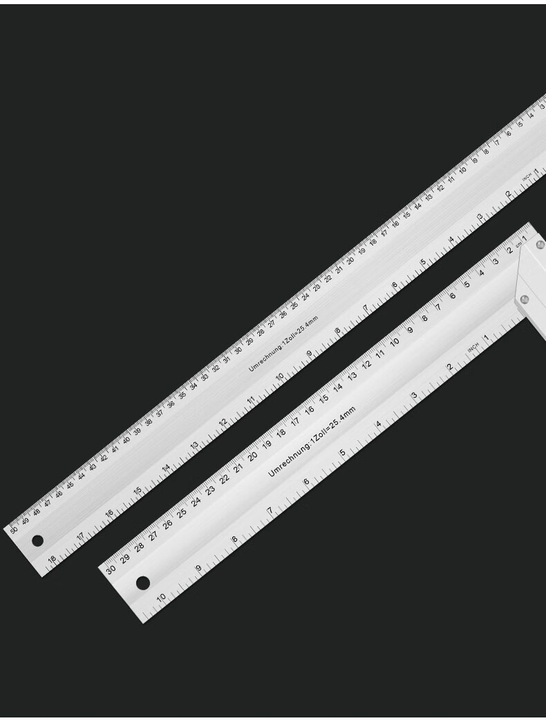 加厚90度角度尺不锈钢尺45高精度水平直角尺组合木工拐尺l型靠尺加厚