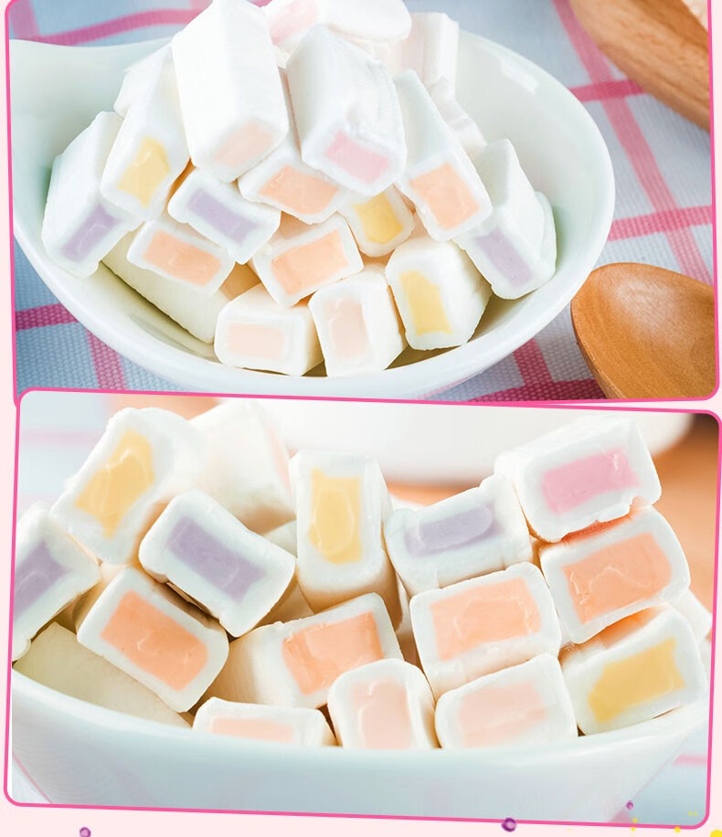 徐福记熊博士口嚼糖12条盒装264g水蜜桃水果软糖儿童休闲零食小吃葡萄