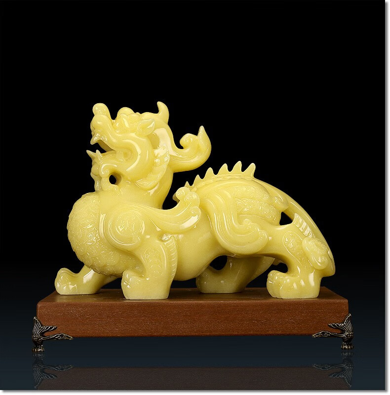 佰爵京客 汉白玉貔貅摆件店铺聚财天禄瑞兽玉石皮丘工艺品吉祥物装饰